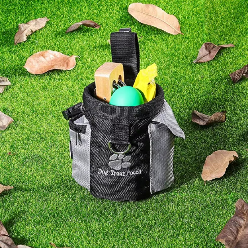 Golden Snout Walk Pouch metal D-ring and built-in poop bag pull tab